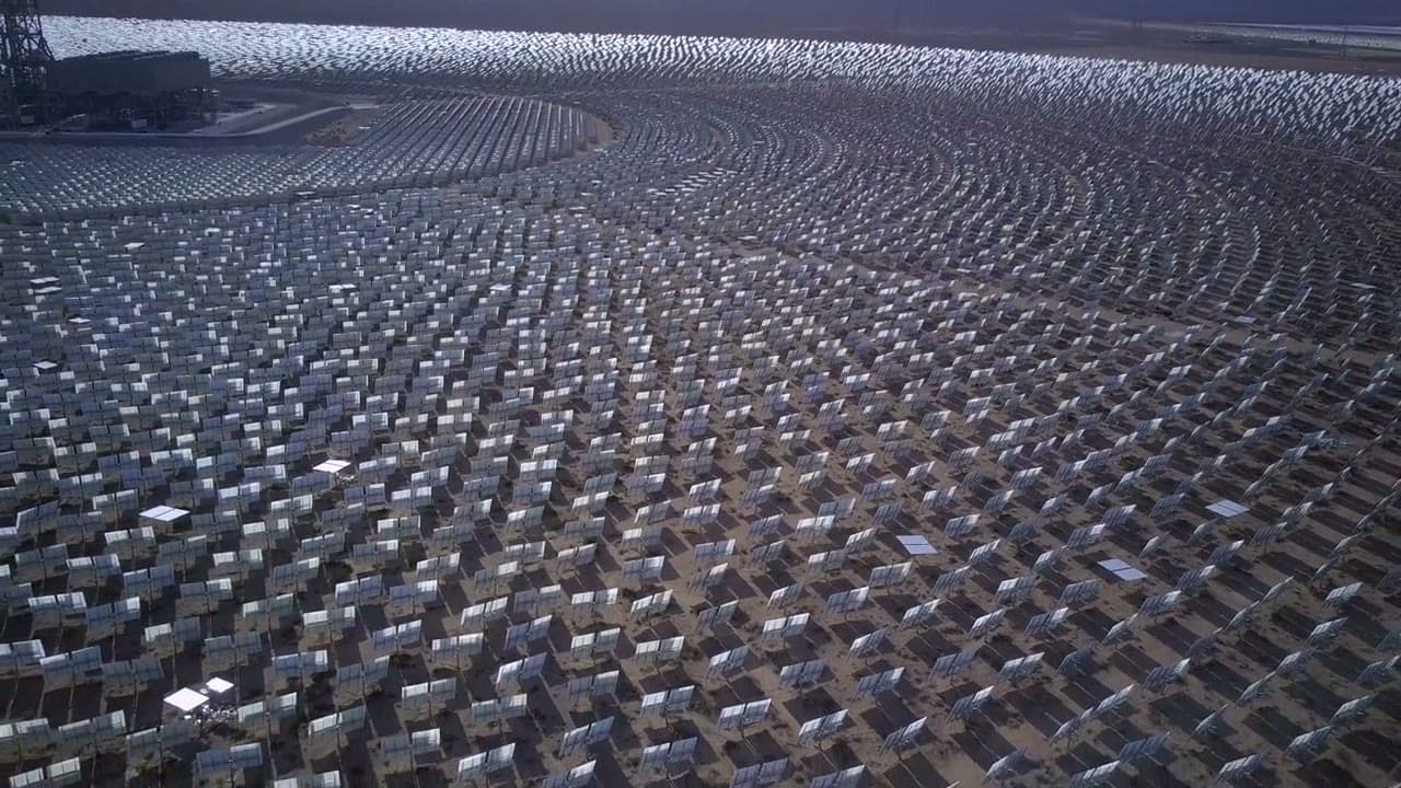 Renewable-energy project site viewed from above